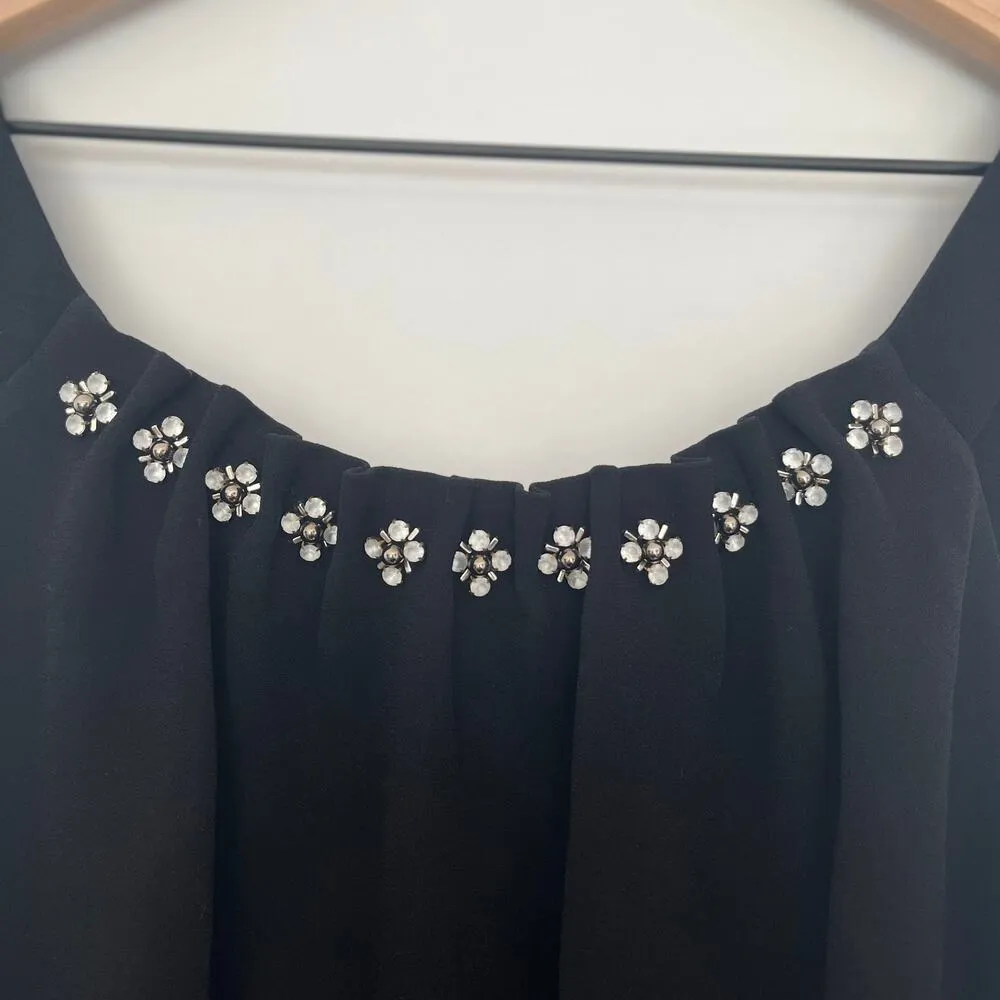 Tory Burch | Sheila Embellished Dress | Cocktail Fit and Flare Mini LBD | Size 8 - Image 9