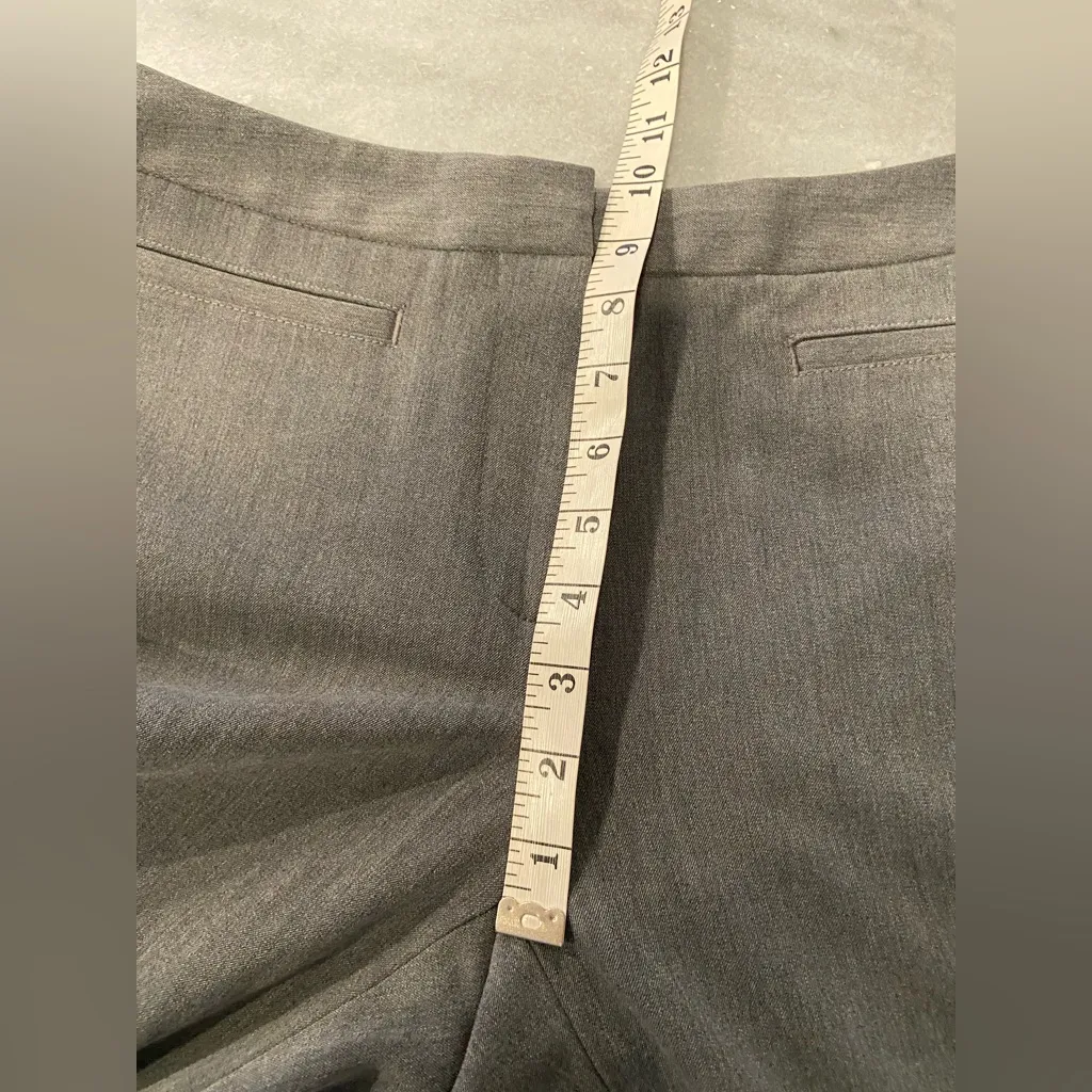 Liz Claiborne Size 8 Gray Audra Trouser Straight Leg Stretch Career Pants - Image 8