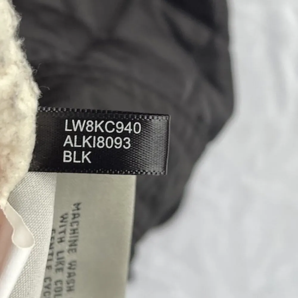 Levi's Women's Anorak Faux Fur Parka Sherpa Long Black Coat Jacket Size XL - Image 12