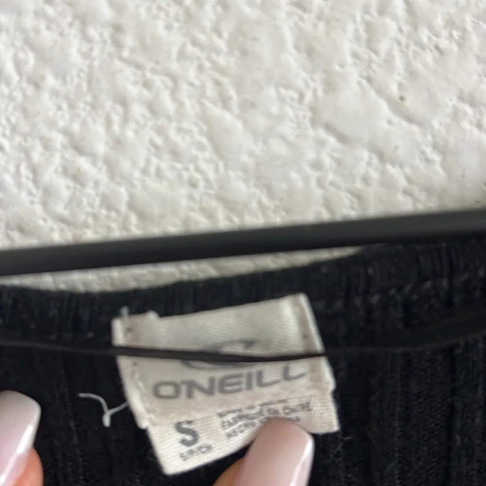 Oneill Black Ribbed Romper Long Sleeve Small - Image 3