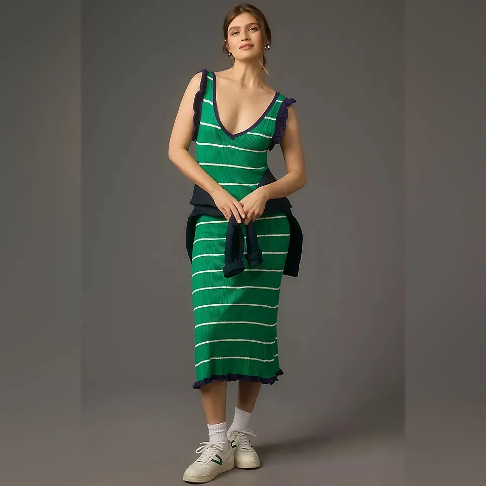 Nwt Daily Practice by Anthropologie Tank Sweater Midi Dress Stretch - Image 7