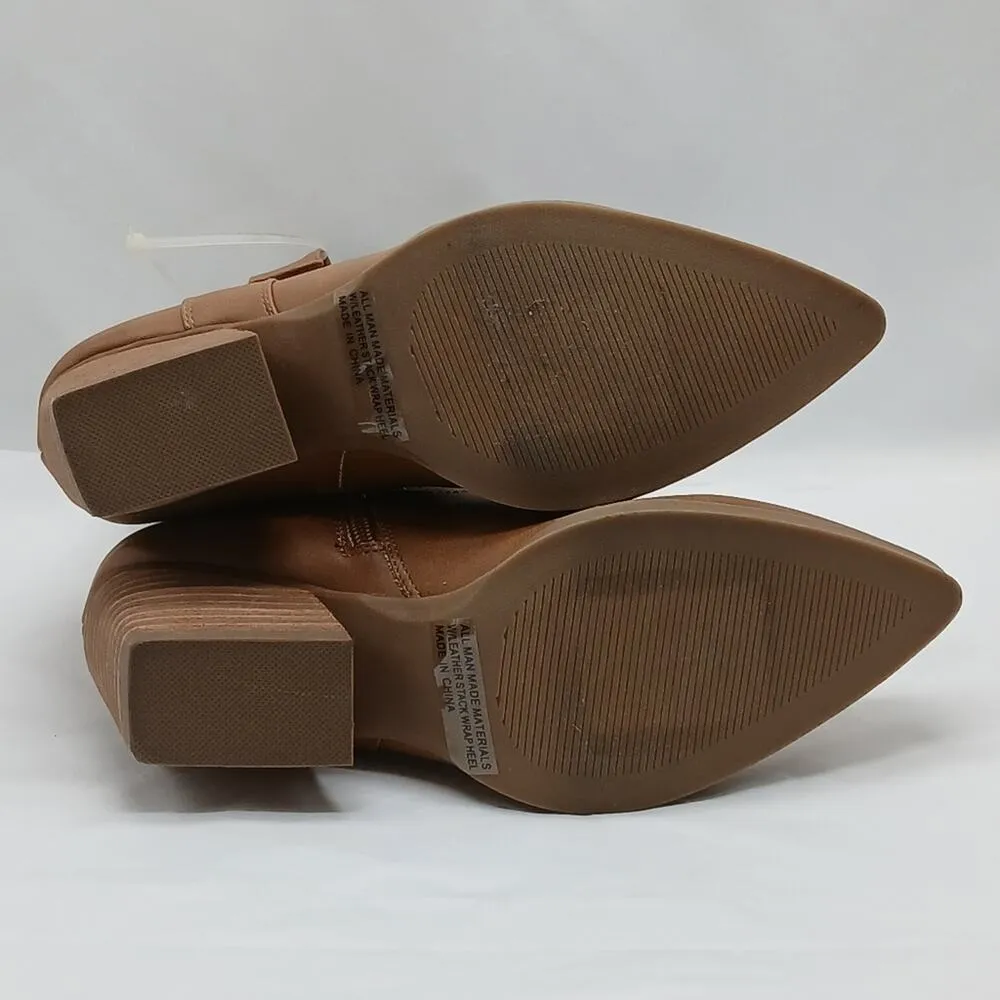 Dolce Vita Kirby Ankle Boot Women 6.5 Tan Western Shoes Cowboy Cowgirl Pointed Brown - Image 8