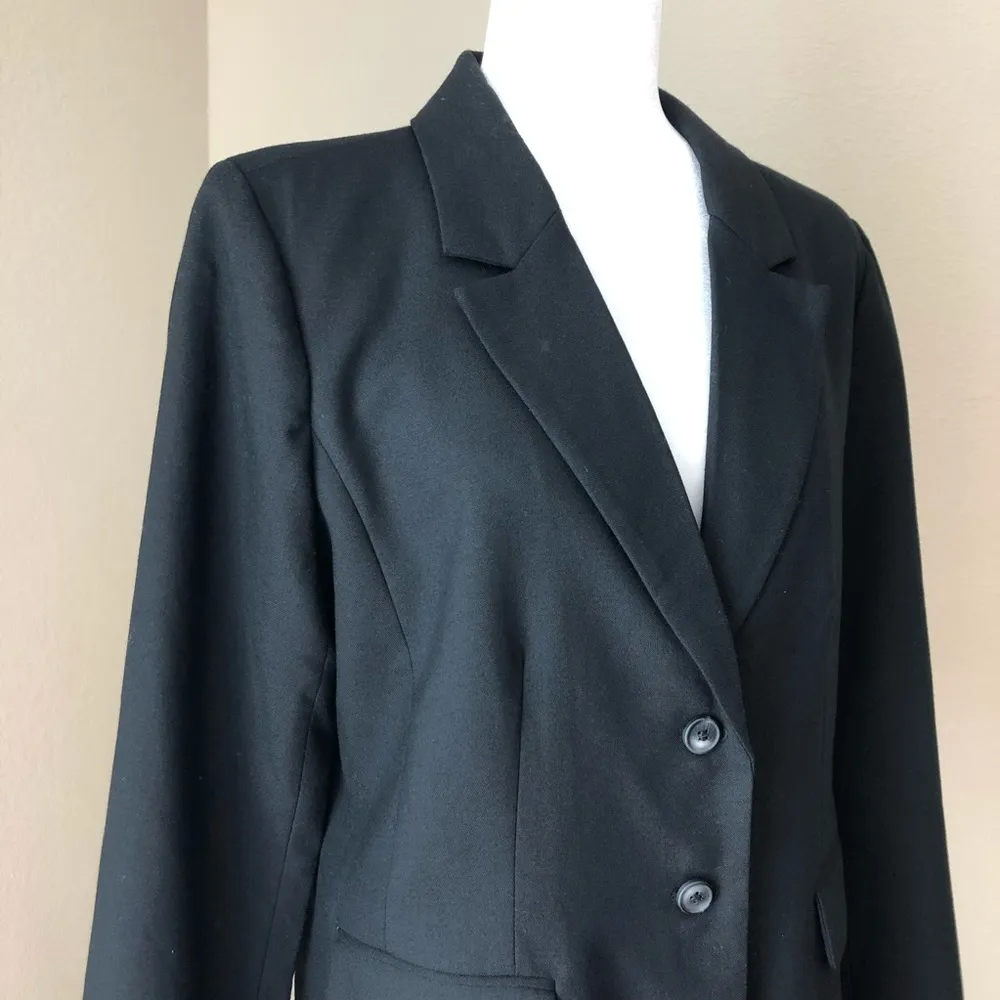 1901 Original Wool Blend Blazer Black Size 16 - Image 7
