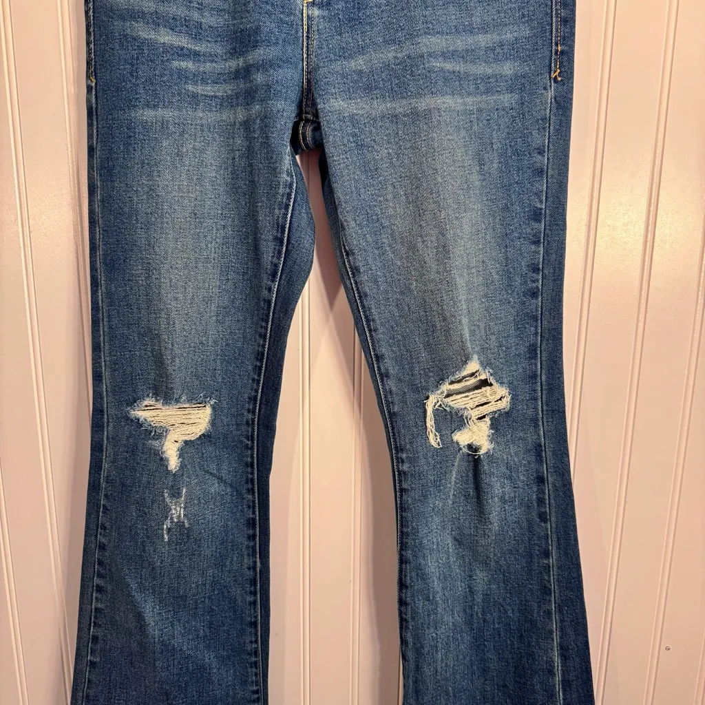 Dear John Distressed High-Waisted Bootcut Medium Wash Women’s Denim Jeans Sz 26 - Image 3