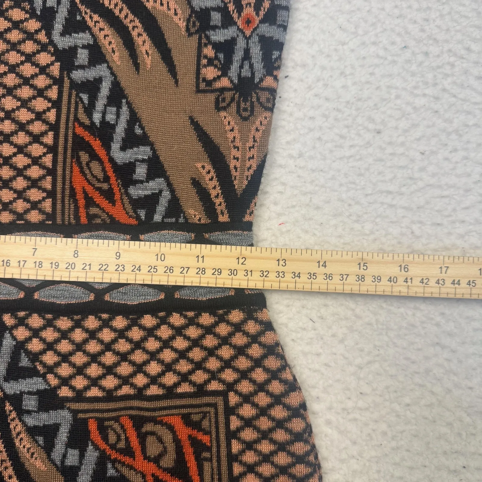 Kerisma Sweater Dress Womens Small Brown Tribal Geometric Bodycon Sleeveless - Image 5