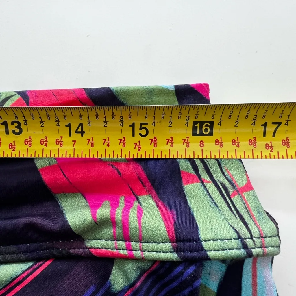 Dona Jo Spin Skirt Eco layered skort tennis pickleball multicolor print XL Black - Image 4