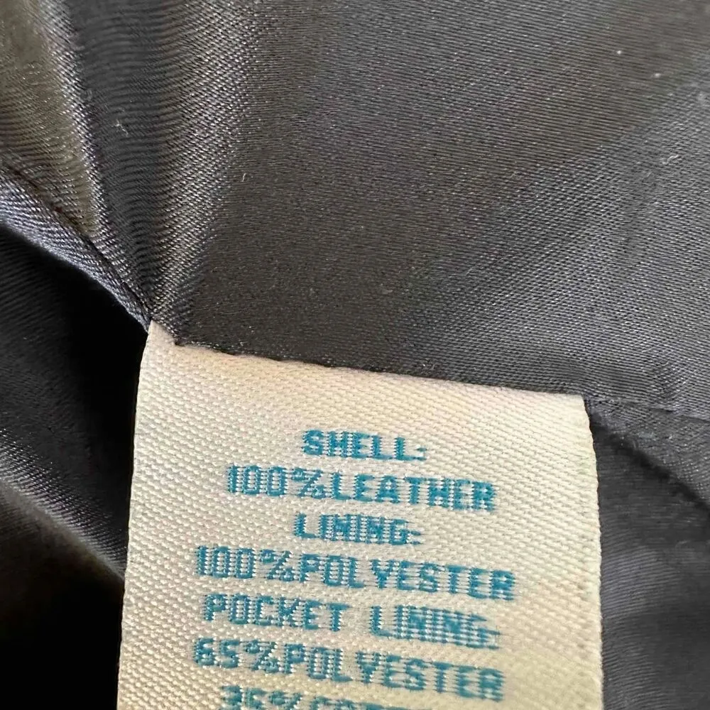 C&C California Leather Biker Epaulet Jacket Size XS Gray - Image 5