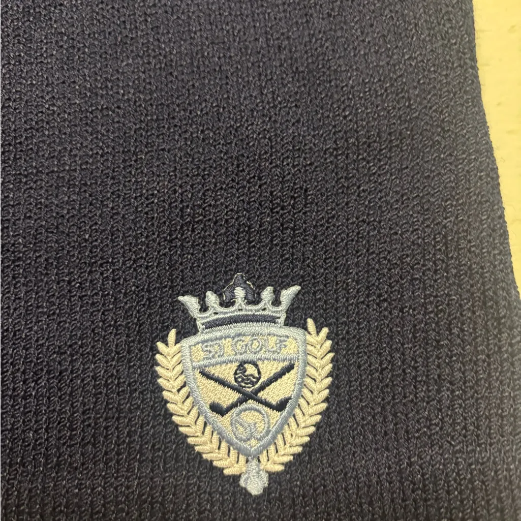 St John Sport Marie Gray Sweater Vest Wool Blend Size P Small Petite Navy Tank - Image 5