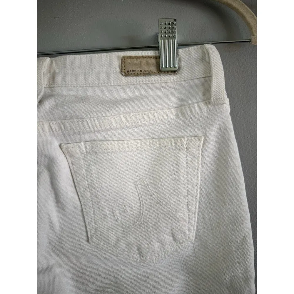 Adriano Goldschmied AG White Skinny Jeans The Stilt Cigarette Leg Size 25 USA - Image 4