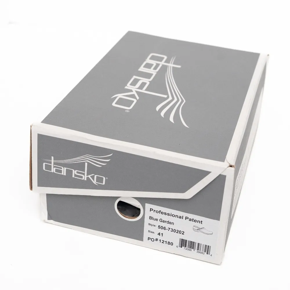 Dansko. Blue Garden Patent Clog. - Image 3