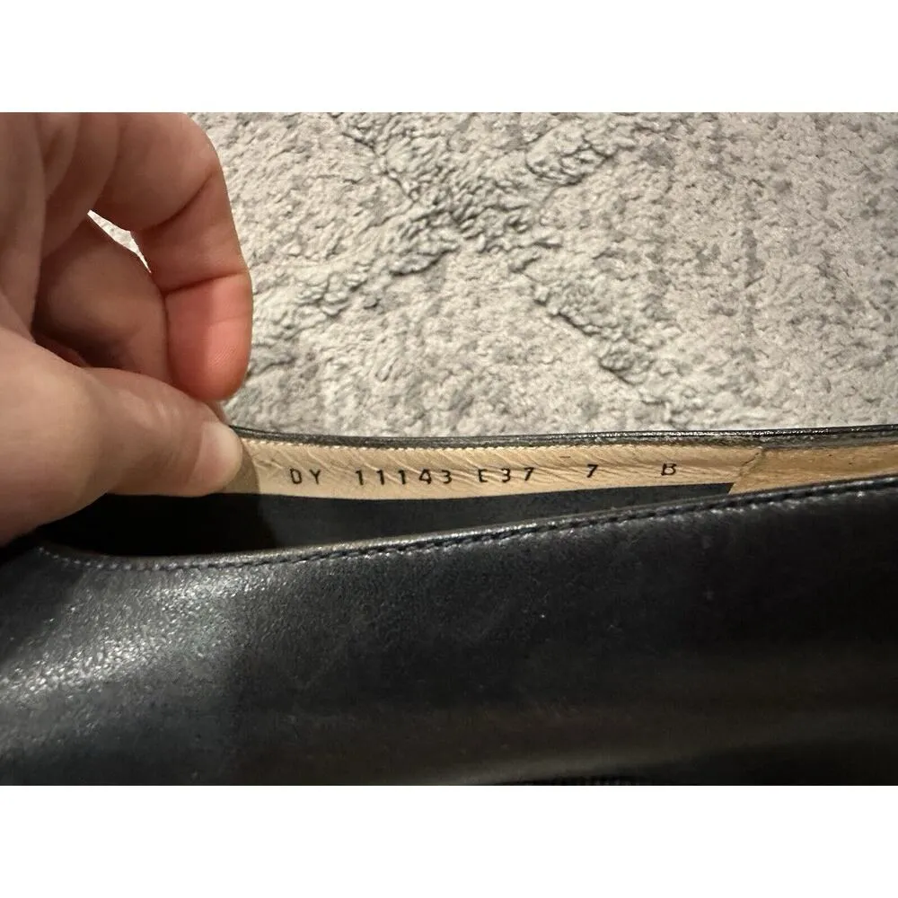 Salvatore Ferragamo Black Textured Pumps 7B - Image 8