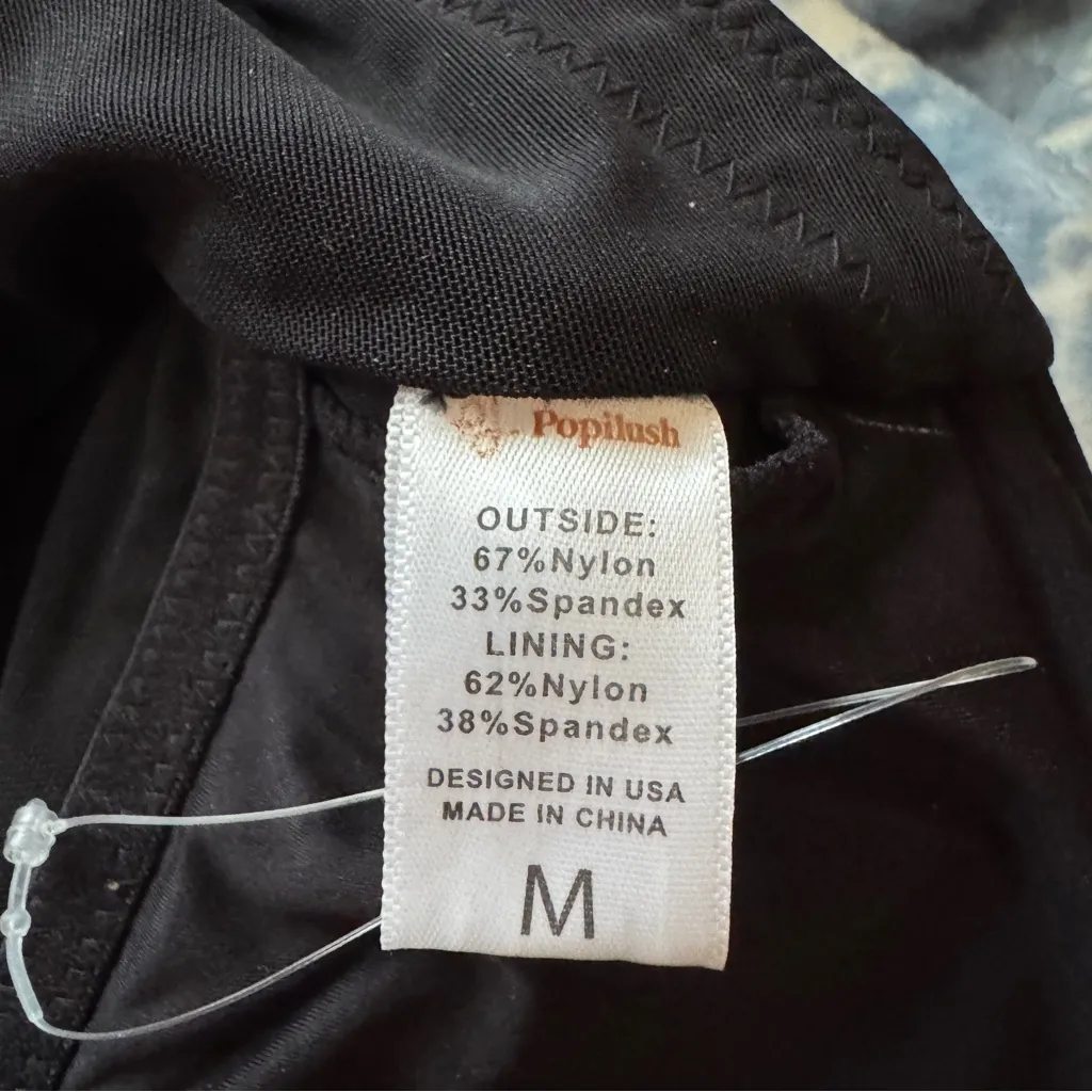 Popilush Black Halter Jumpsuit Medium - Image 6