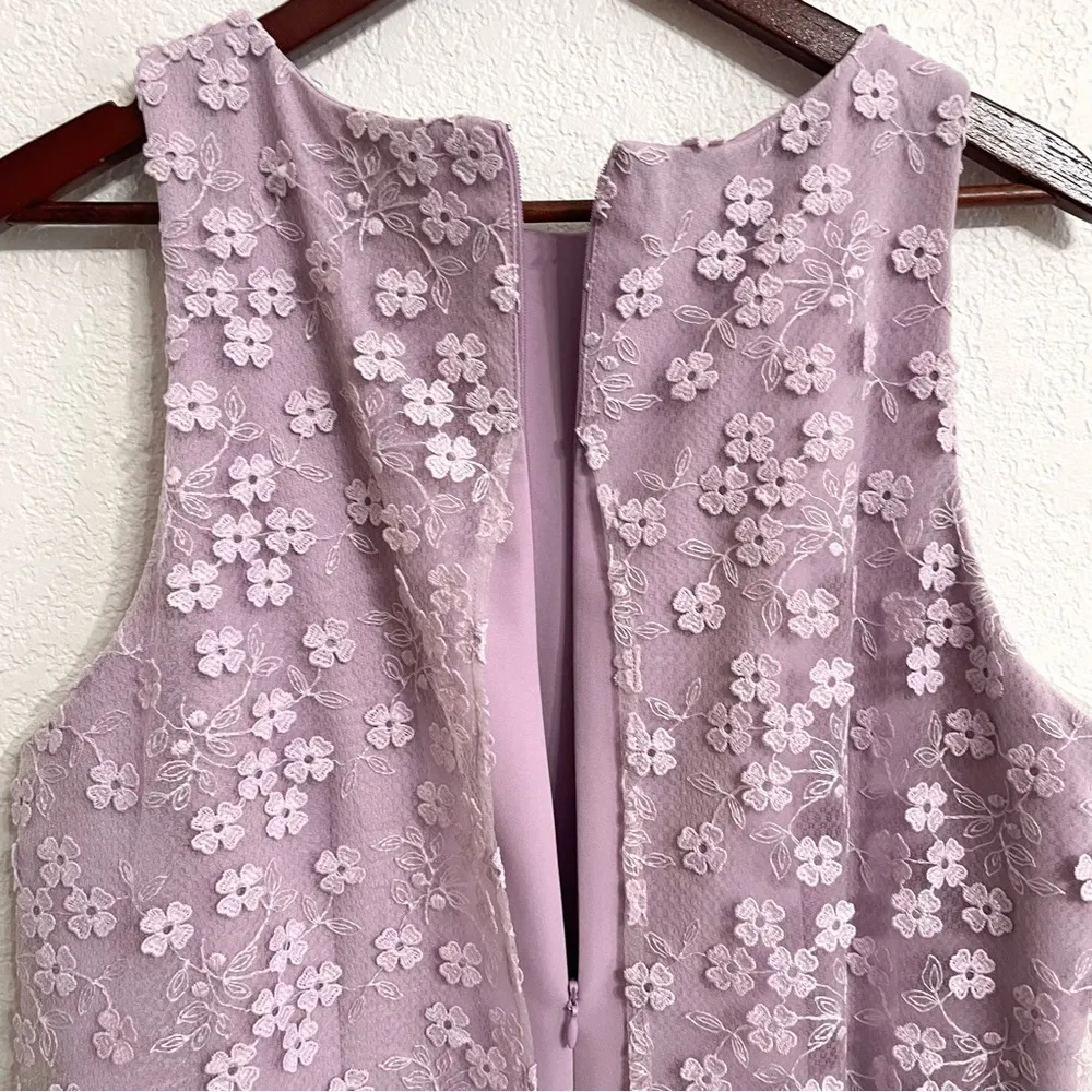 Alex Marie Womens Dress Purple Lilac 3D Floral Asymmetrical Overlay Size 14 - Image 8