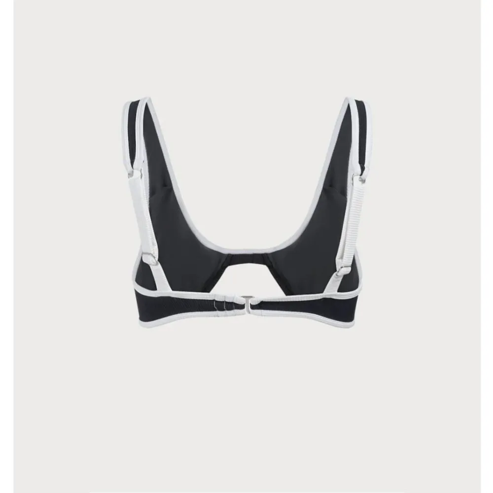 Berlook Contrast Trim Underwire Bikini Top ONLY 69 White Size XL - Image 7