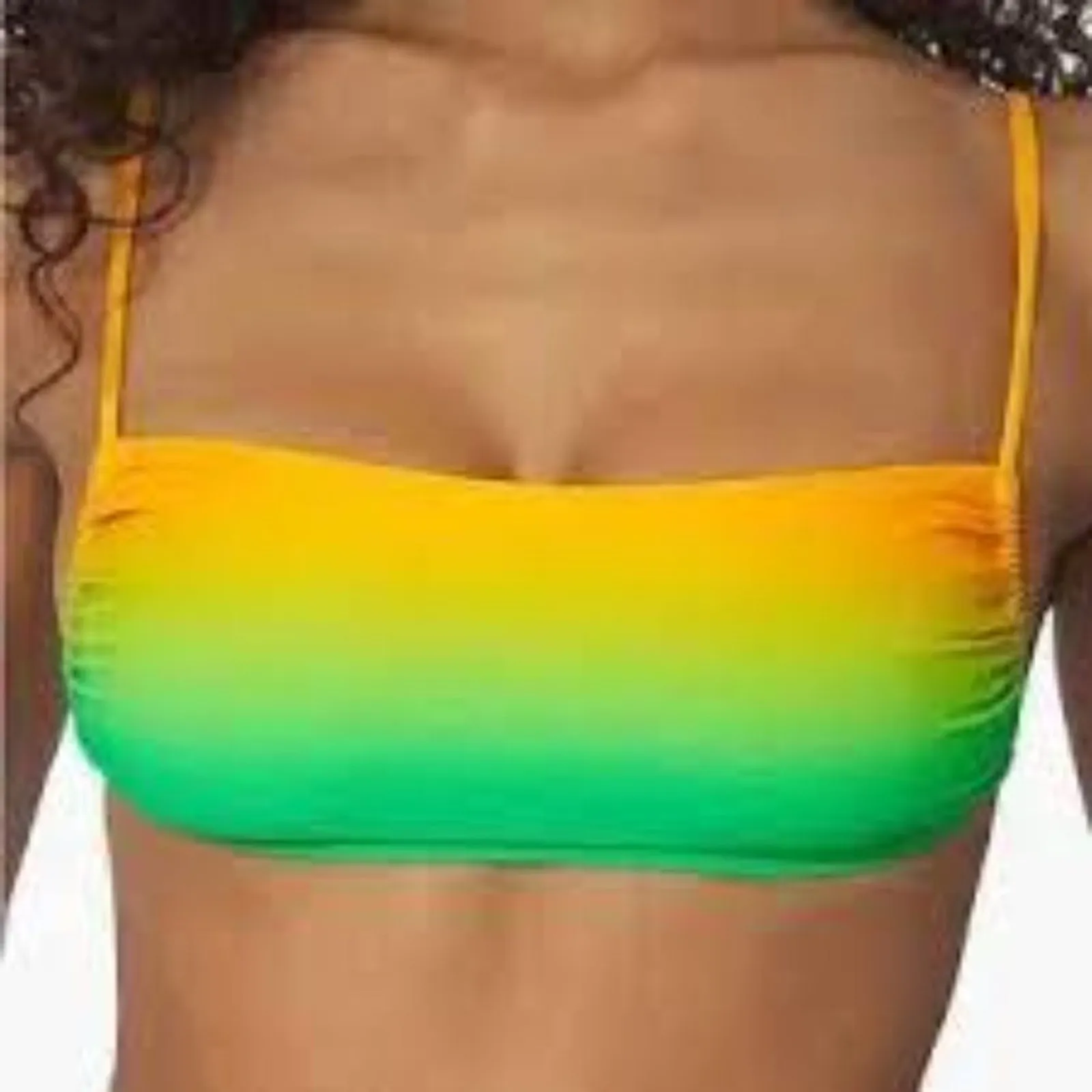 NWT WeWoreWhat Leigh Top Gradient ZNB Bright Green Multi Small - Image 2