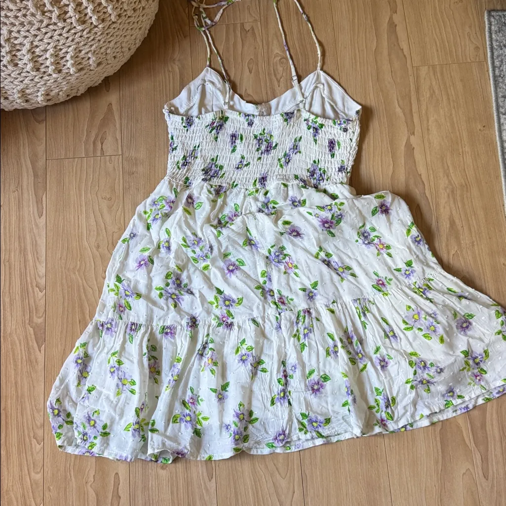 Wild Fable Floral Spaghetti Strap Dress - Purple and Green - Image 2