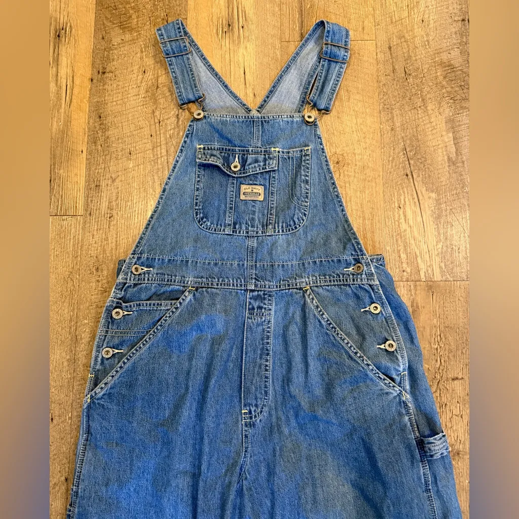 Vintage Fall of 2000 Old Navy Blue Denim Overalls Small - Image 2