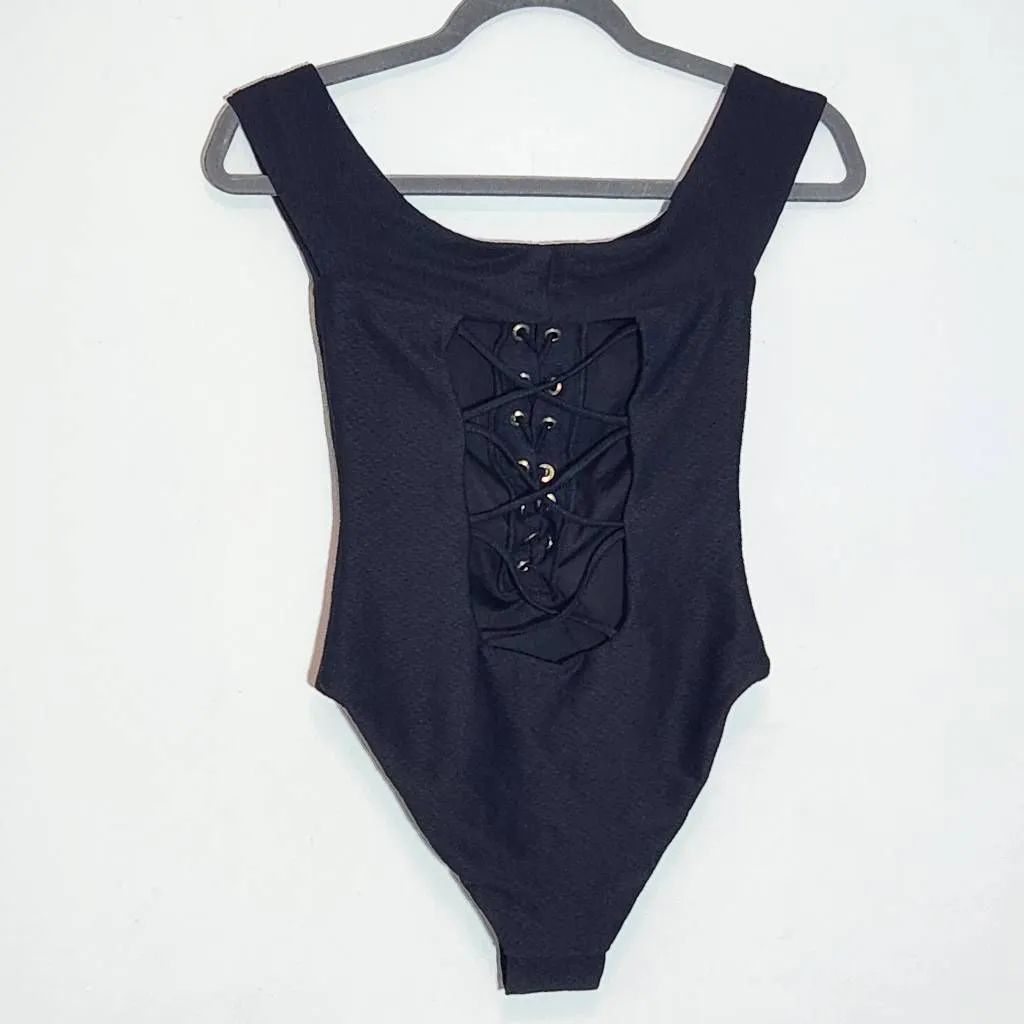 Blue Life Swim Black off the Shoulder Swimsuit NWOT Size Medium Black One-Piece - Image 5