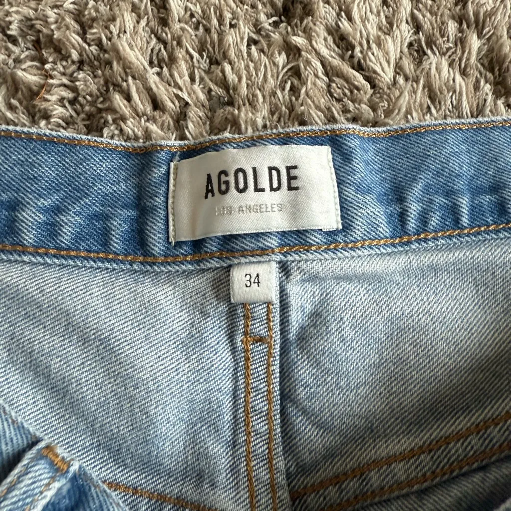 AGolde 90’s high rise cropped jeans size 34 - Image 10
