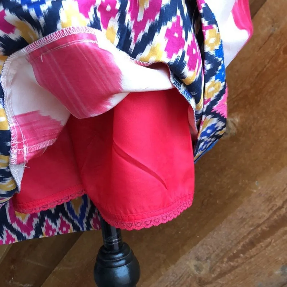 Maeve Anthropologie Pink Polka Dot Skirt Silk Size Small - Image 10