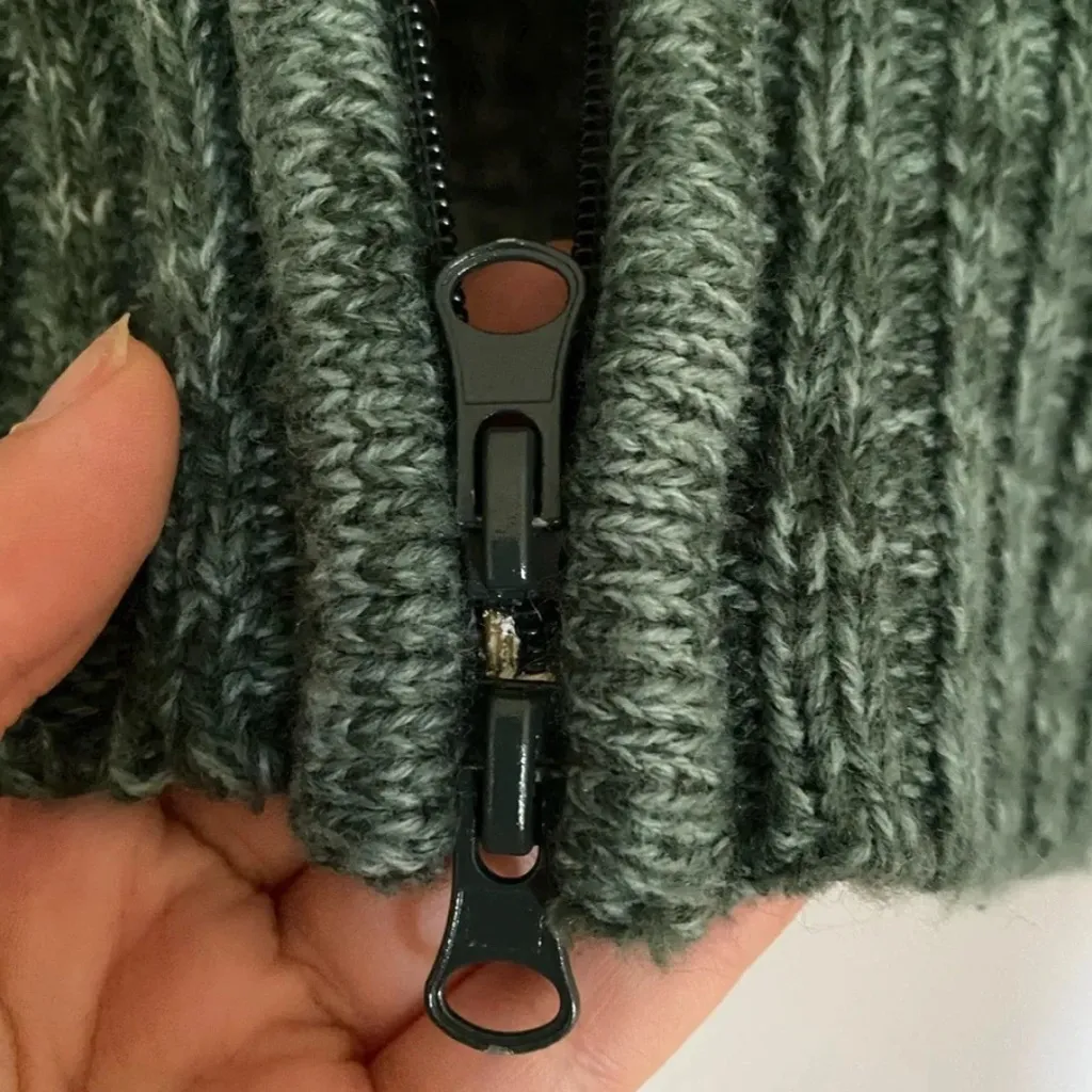 Tiara Teal Open Knit Jacket Size Small Blue - Image 5