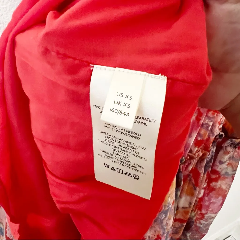 Free People Julianna Maxi Dress Red Cherry Floral XS - Image 7