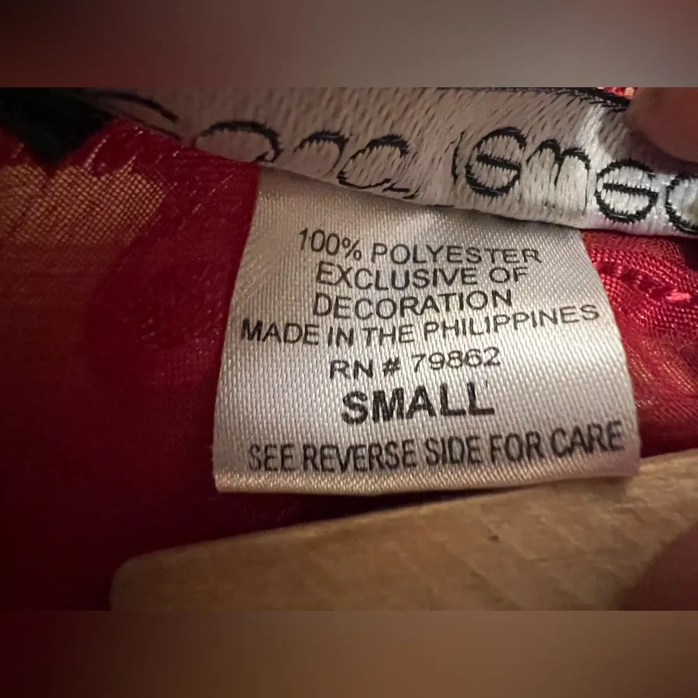 Cinema Etoile Seductivewear Red Sheer Chiffon Babydoll Lingerie Chemise,Y2K|Sz:S - Image 9