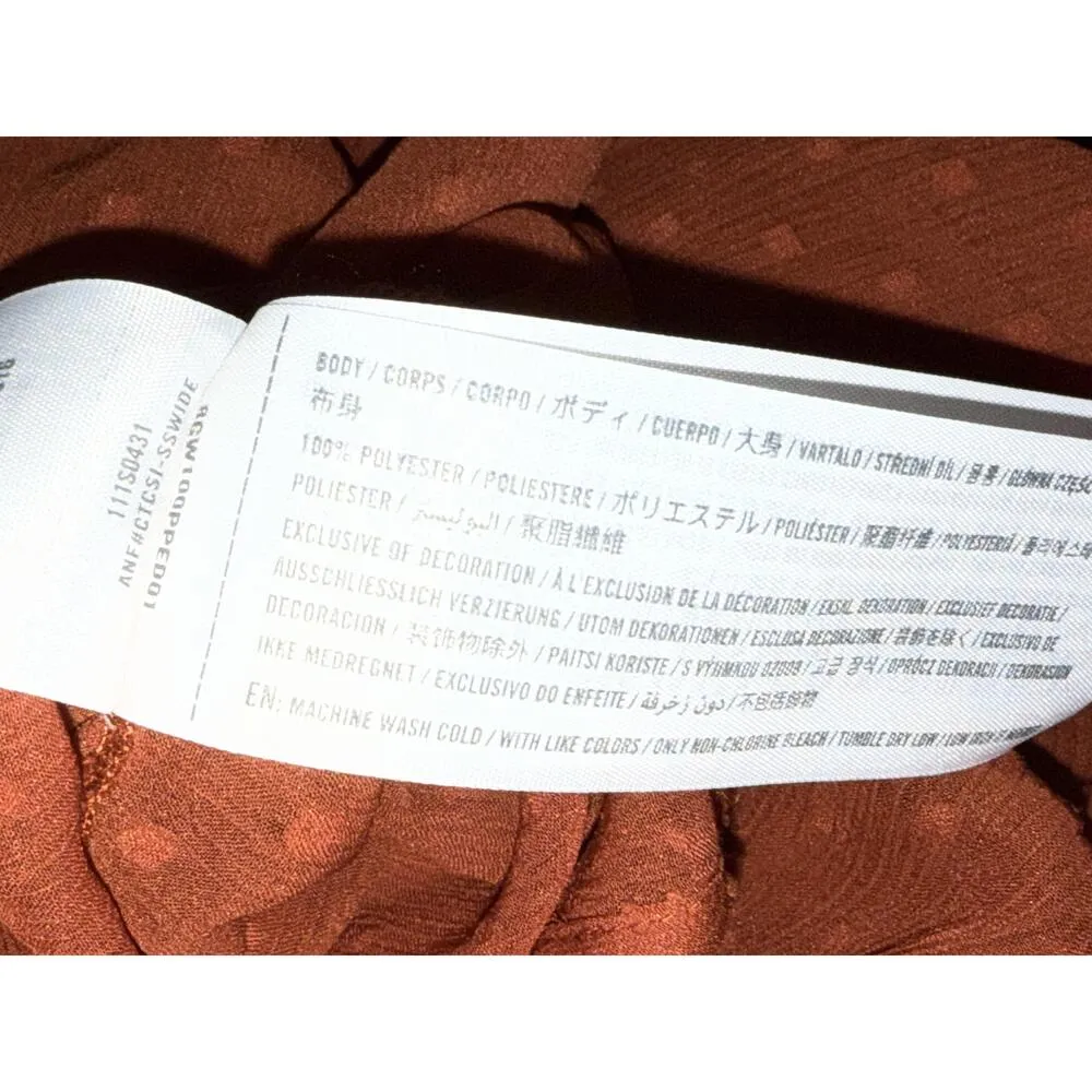 NEW NWT Abercrombie & Fitch Red Sheer Lace Polka Dot Boho Kimono Robe Size OS - Image 4