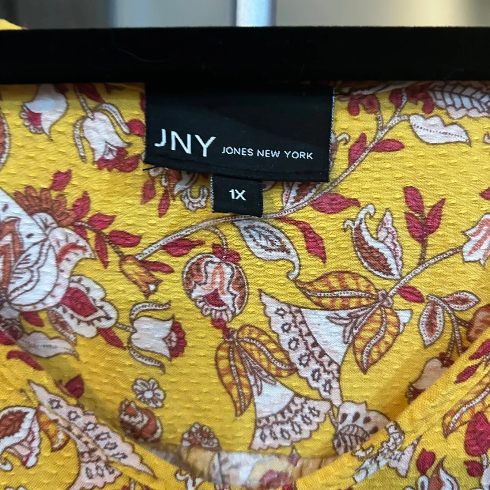 Jones New York Floral‎ Tank Top Smocked Sleeveless Casual Blouse  XL - Image 4