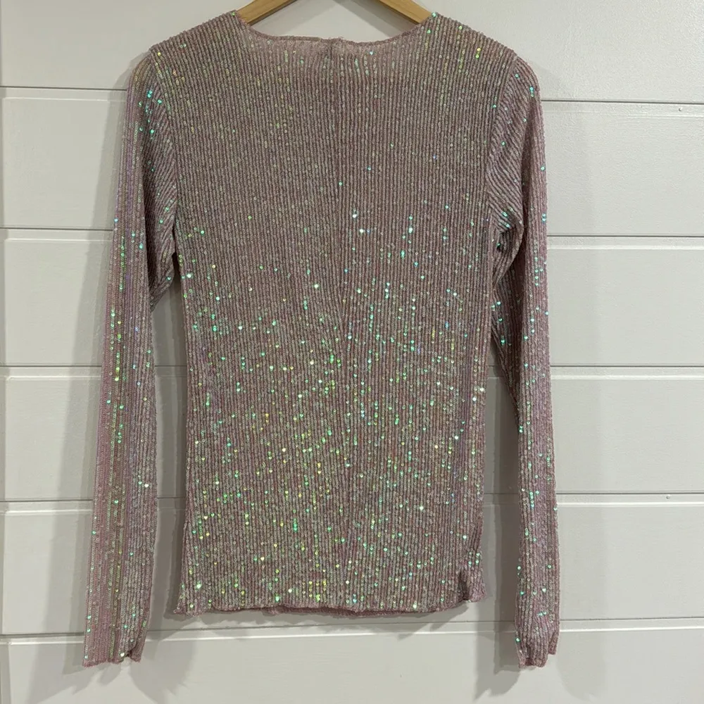 Free People NWT Intimately  Gold RushLong Sleeve - Champagne Float - Image 5