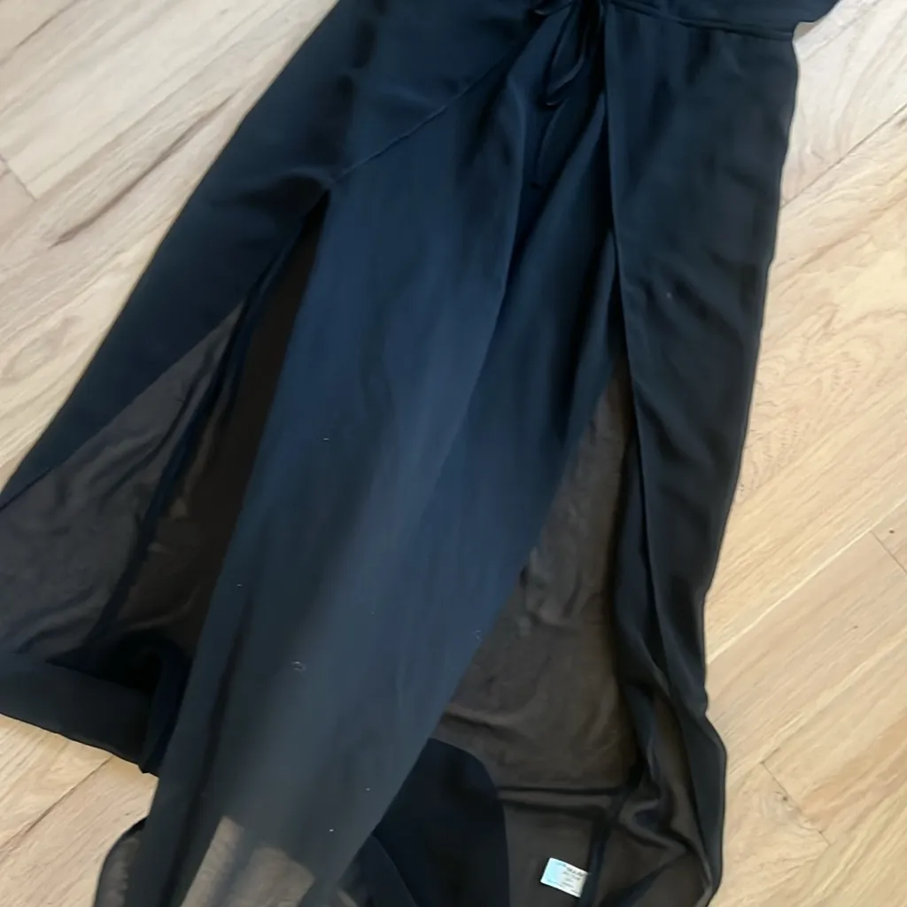 ASOS size small sheet black swim cover up - Image 4