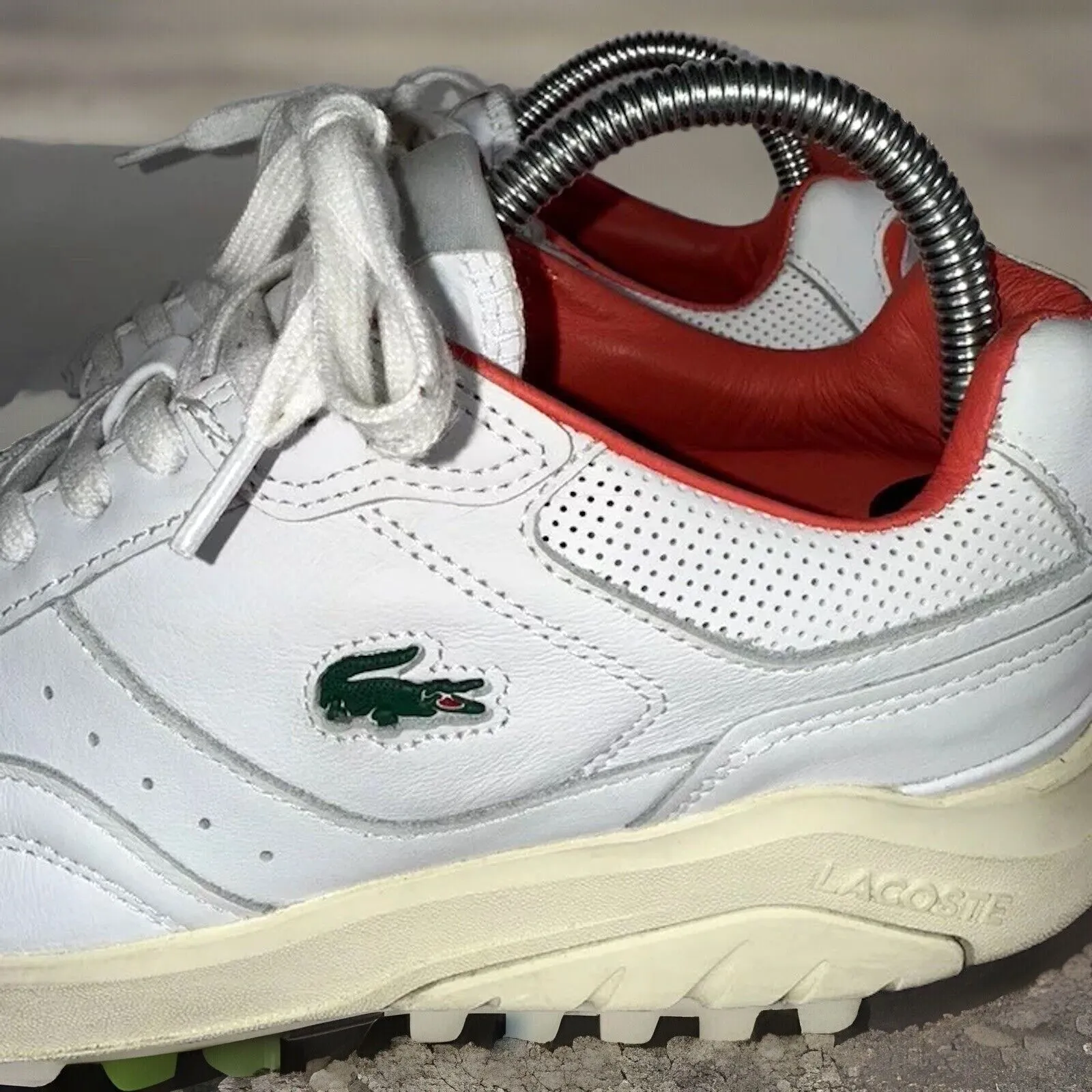 Lacoste Women’s Game Advance Luxe 0721 2SFA, White LEATHER WOMEN US 8 EURO 39.5 - Image 9