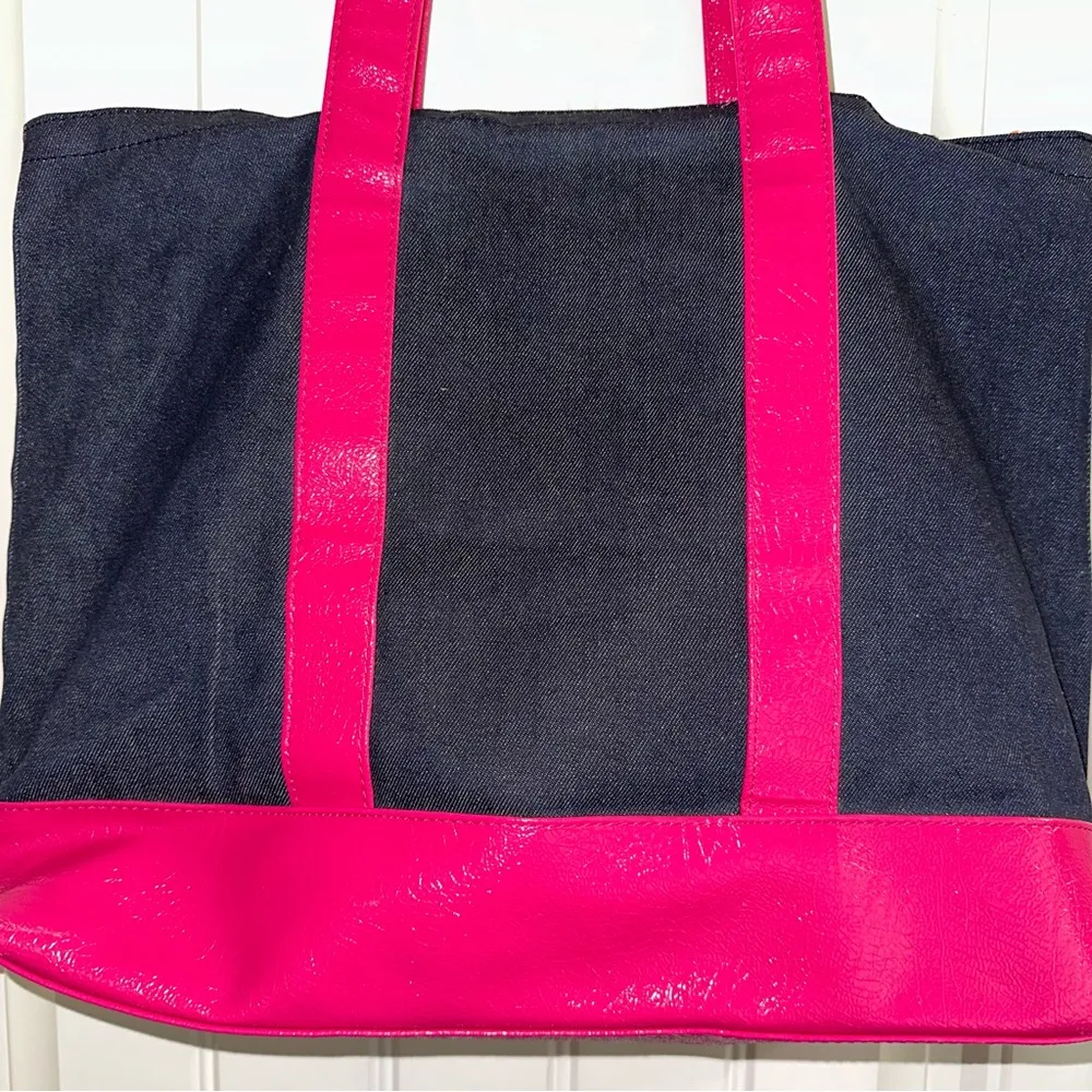 Bath and body Works denim and pink tote, 18“ x 12“ x 5“ - Image 4