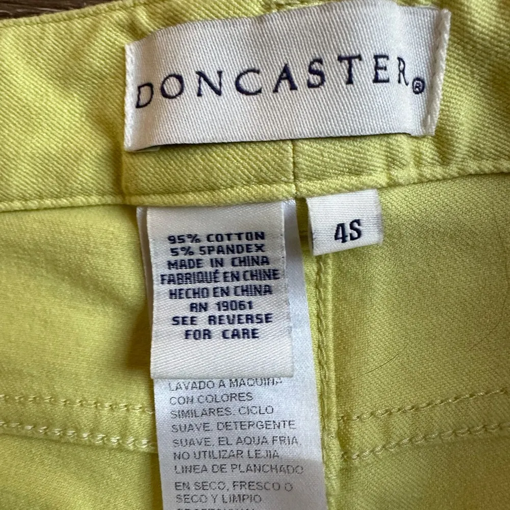 Vintage Doncaster Womens Size 4 Lime Green Casual Straight Leg Pants - Image 7