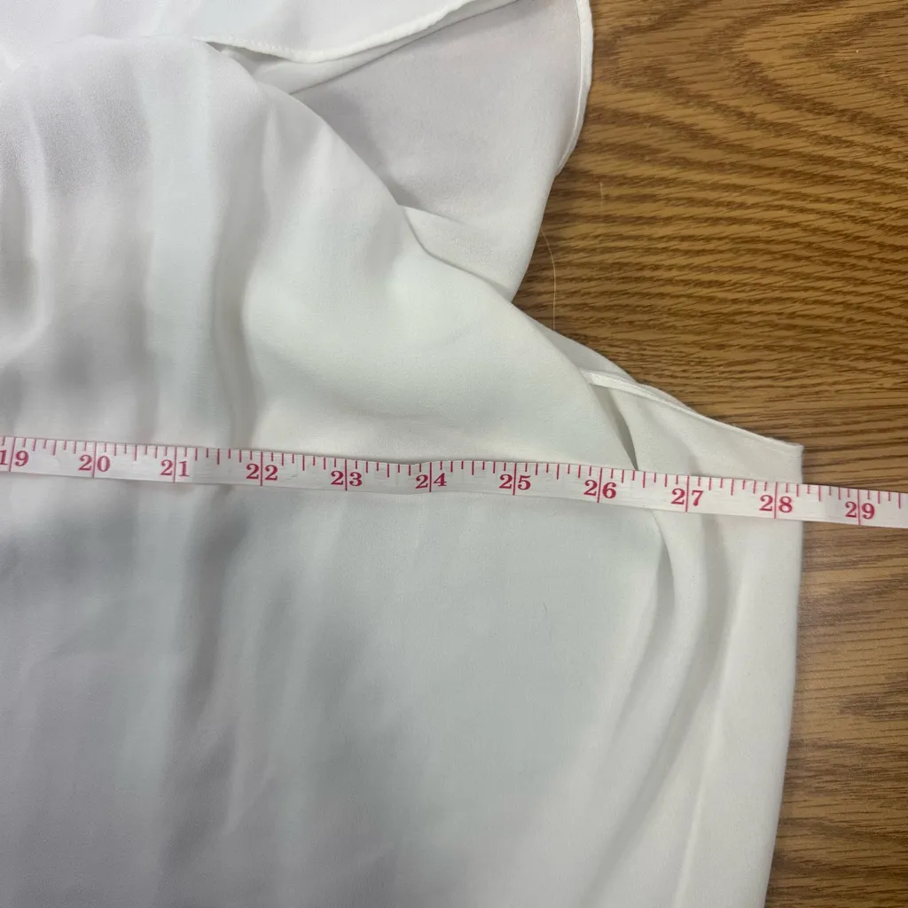 Kate Spade Cream Blouse with Draped Collar Size XL - Image 6