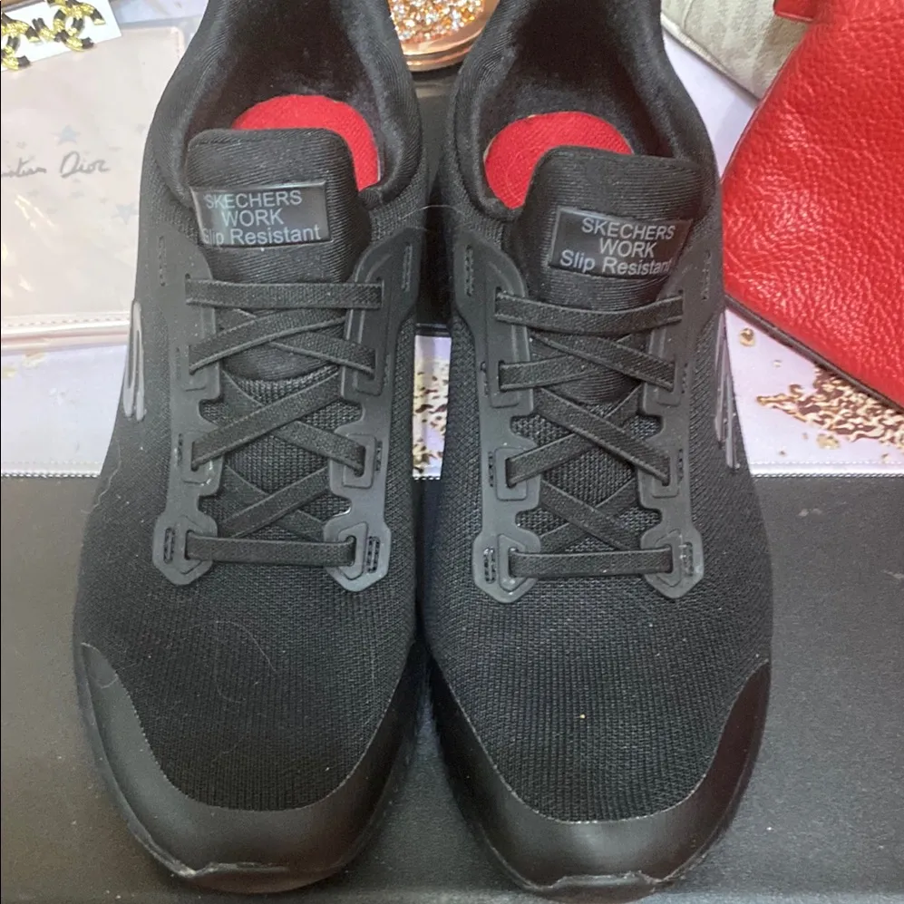 Skechers Black Athletic Shoes Sz 9 - Image 4