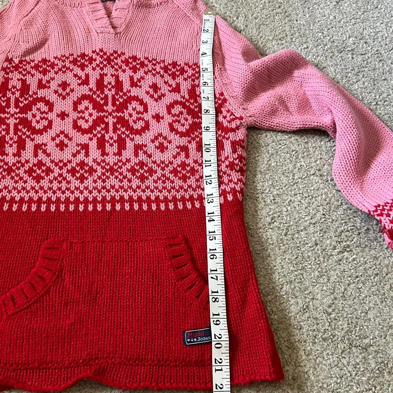 Mudd-clothing Women's Red and Pink Jumper‎ - Image 4