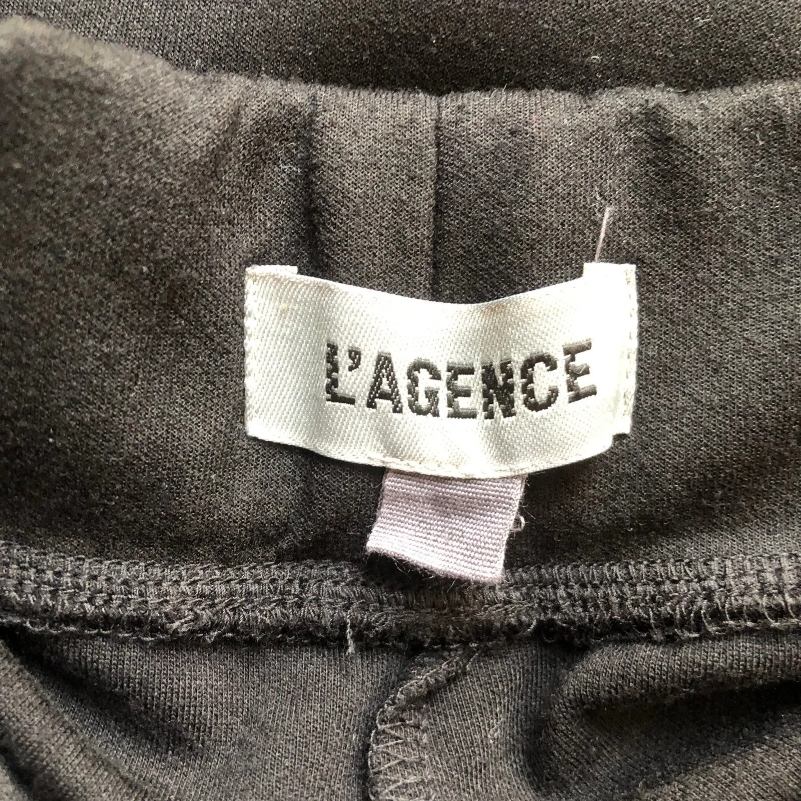 L'AGENCE Darcelle High Rise Pull On Black Wide Leg Pants Women's Size Small - Image 9