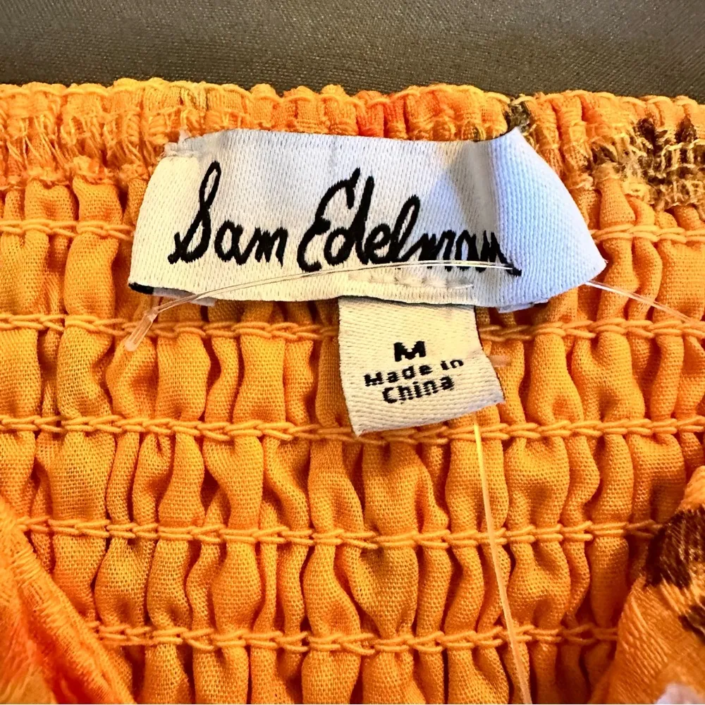 Sam Edelman Karen Puff Sleeve Cropped Blouse size M - Image 12