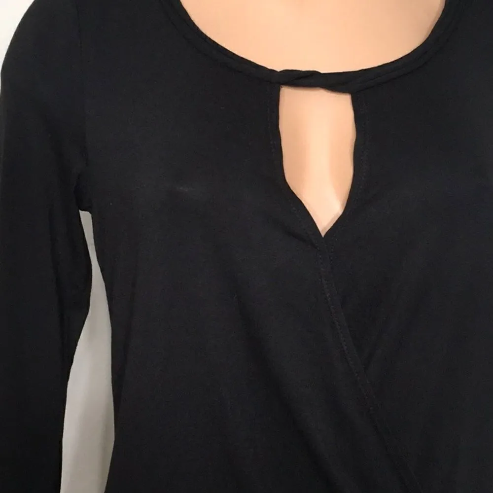 Sophie Max New. Black drape tee. NWOT - Image 3