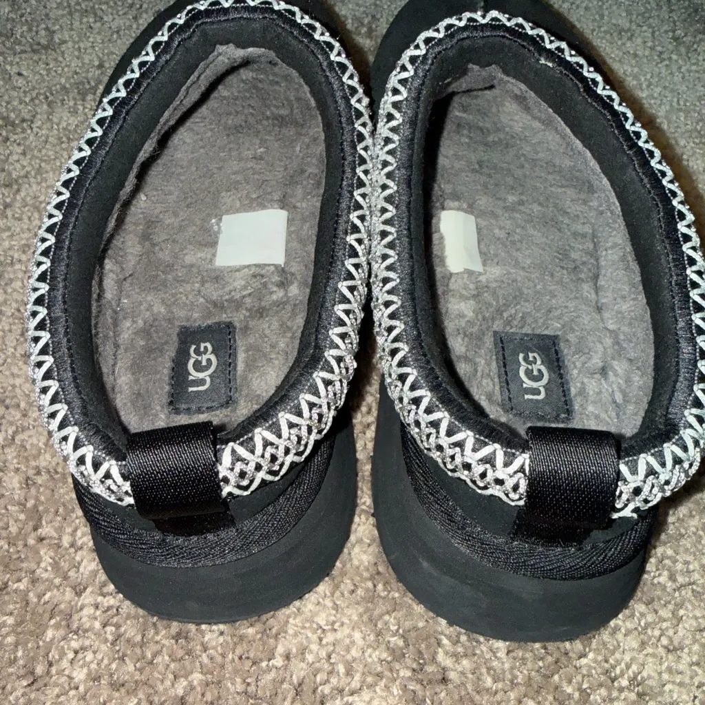 UGG Tazz II Black Slip-On Platform Shoes Slippers - Image 4