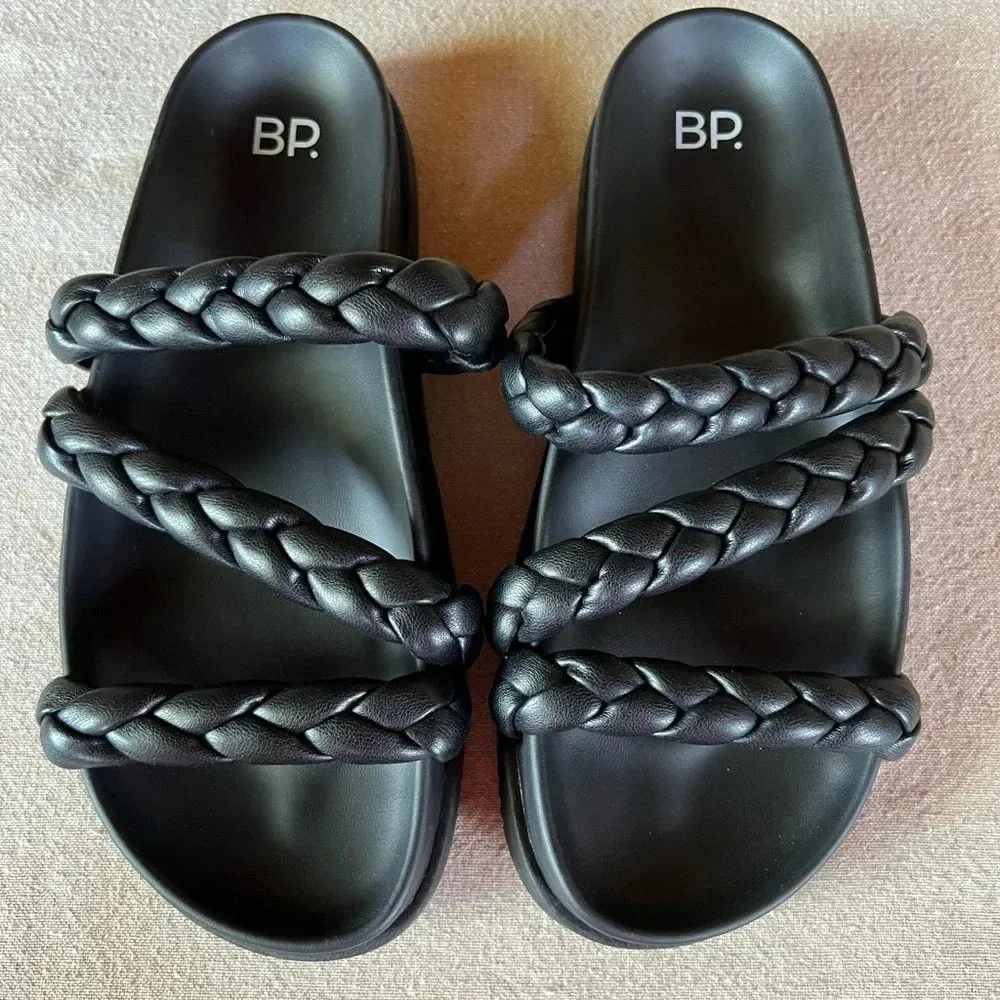 BP Black Keaton Braided Slide Sandal Size 6.5 - Image 8