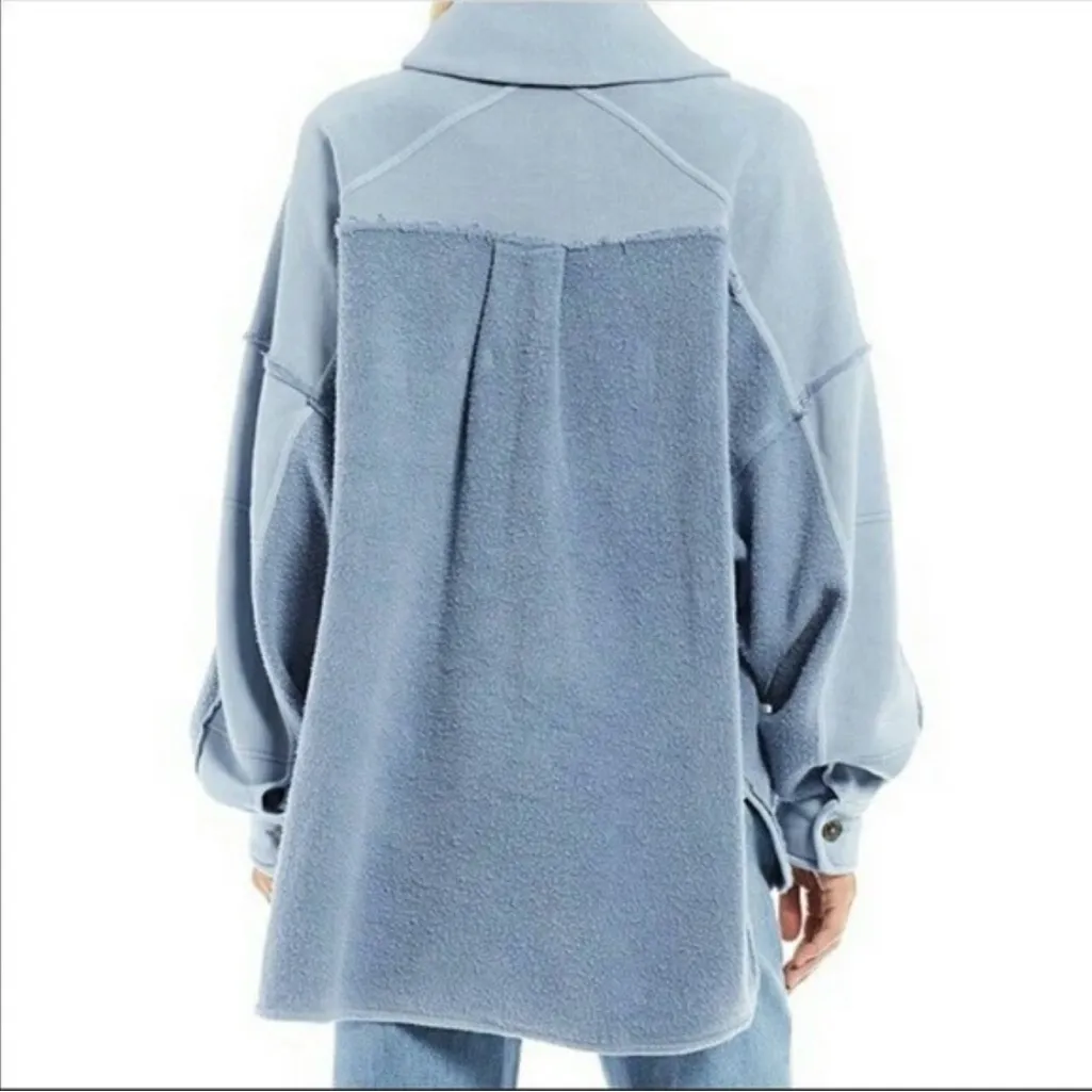 Free People Blue‎ Larkspur Jordan Small Oversized Jacket - Image 2