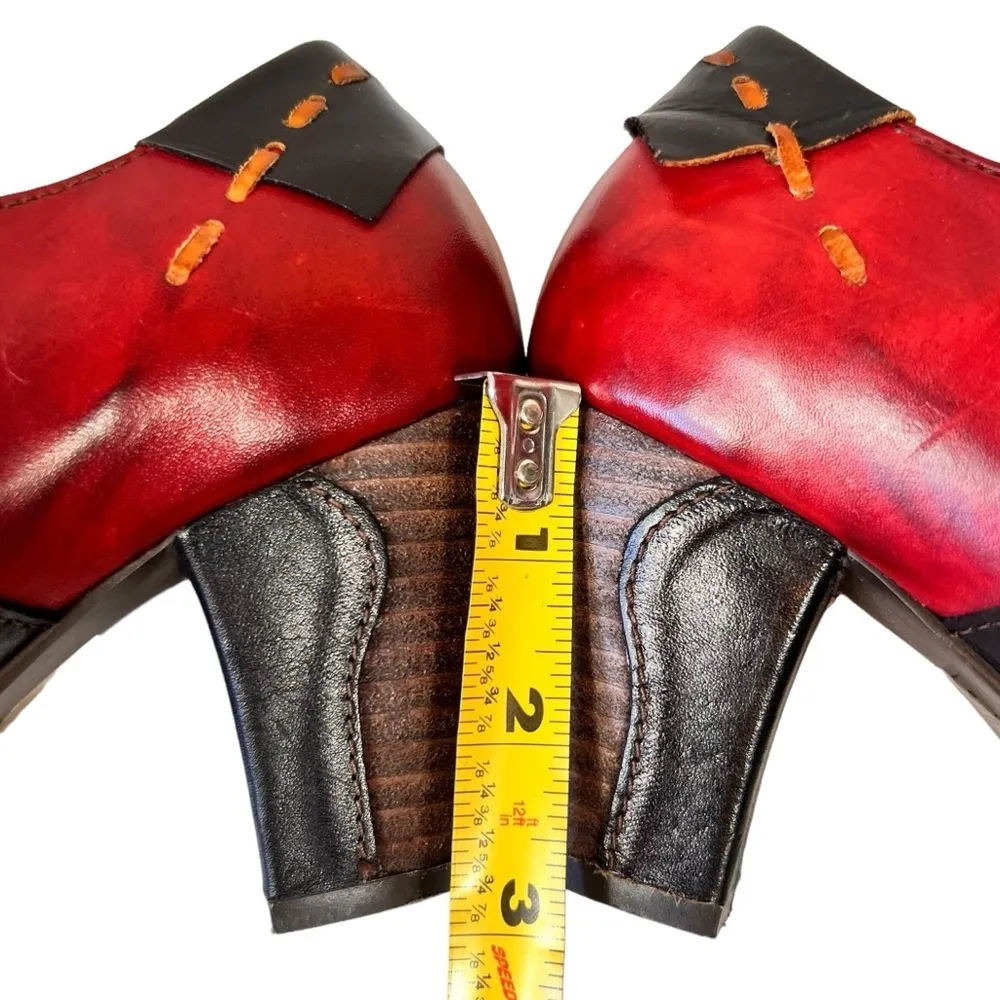 L'Artiste by Spring Step Wondrous Colorblock Ankle Bootie Red Size 7 - Image 12