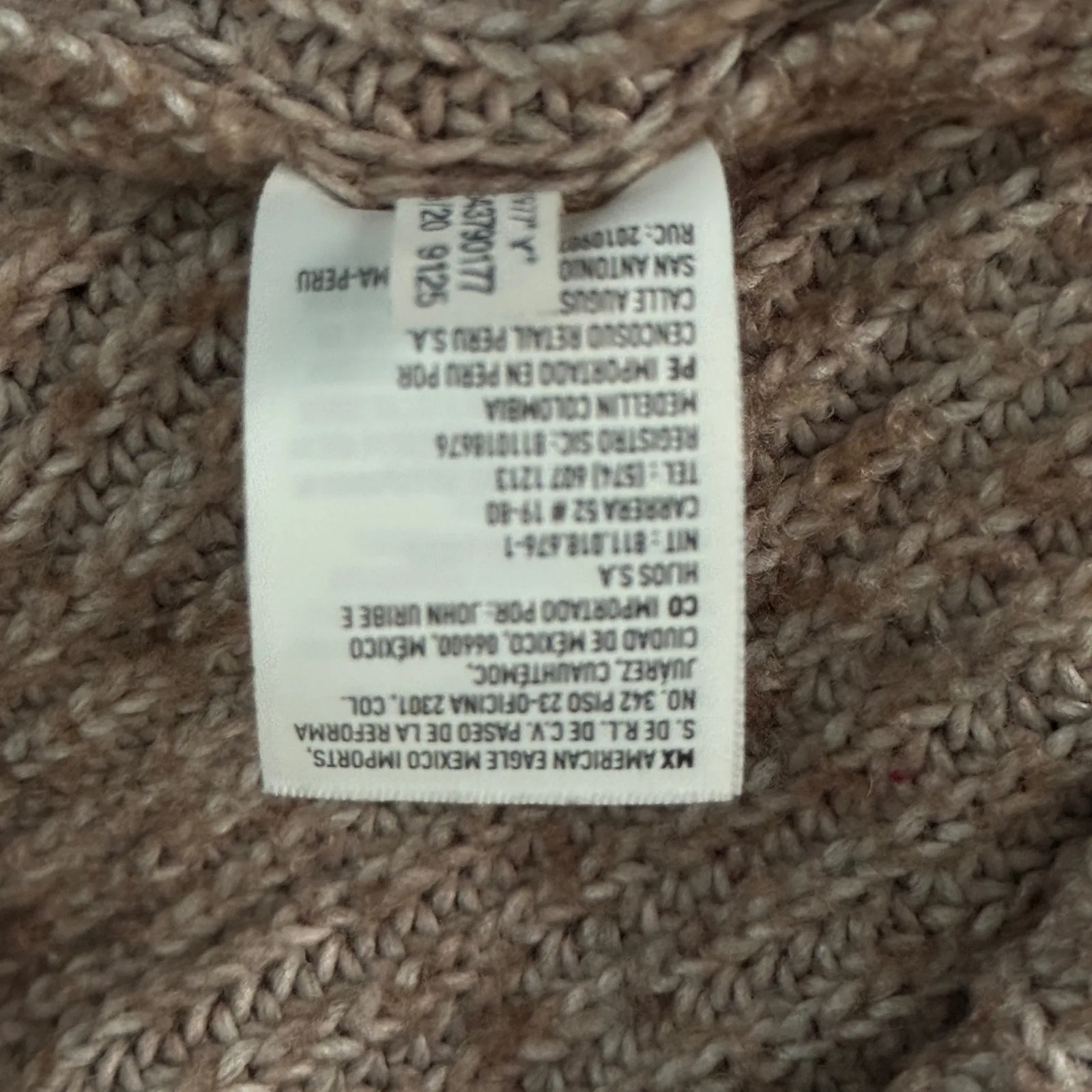 American Eagle Sweater Ribbed Knit Crew Pullover‎ Casual Brown Neutral Medium - Image 8