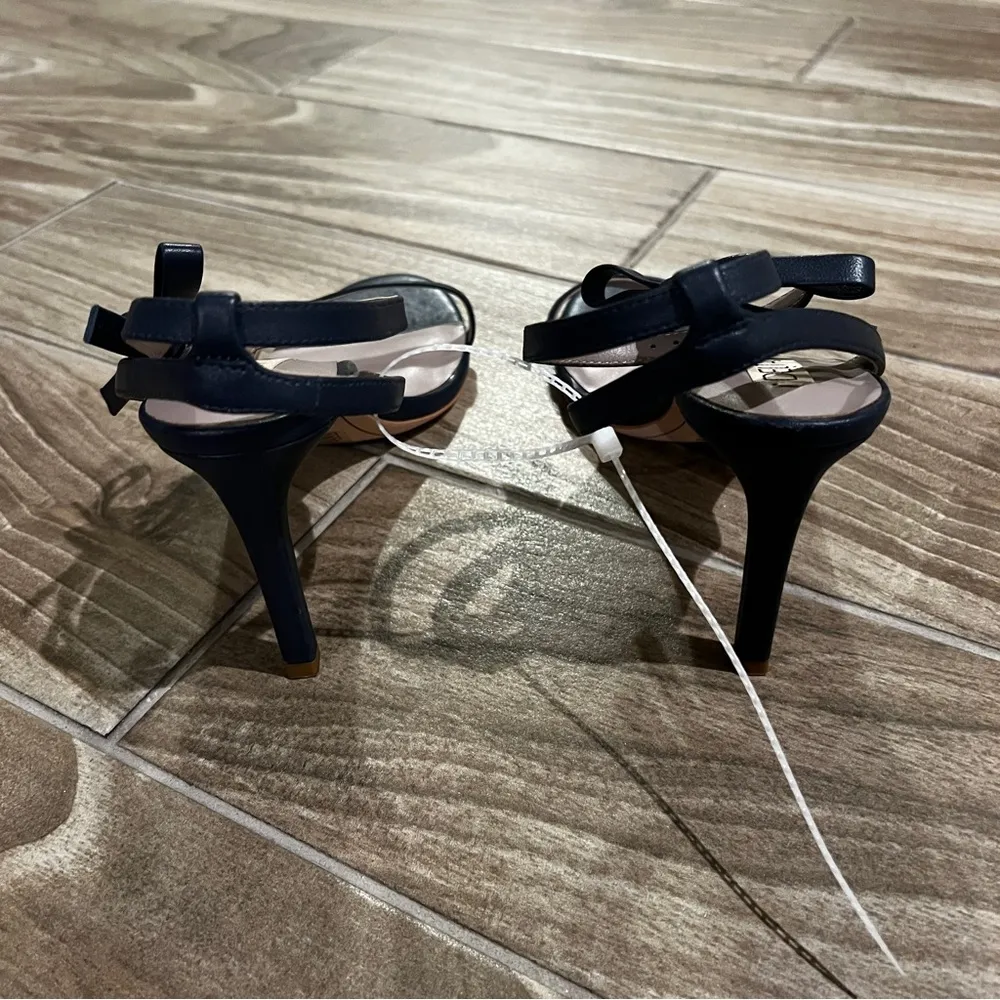 Deltan Black NEW Miranda Leather Strappy Black Stiletto with Bow Size 10 - Image 3