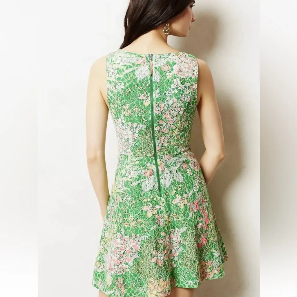 Anthropologie Laced Verbena Dress Maeve Floral Sequin Spring 6 - Image 4