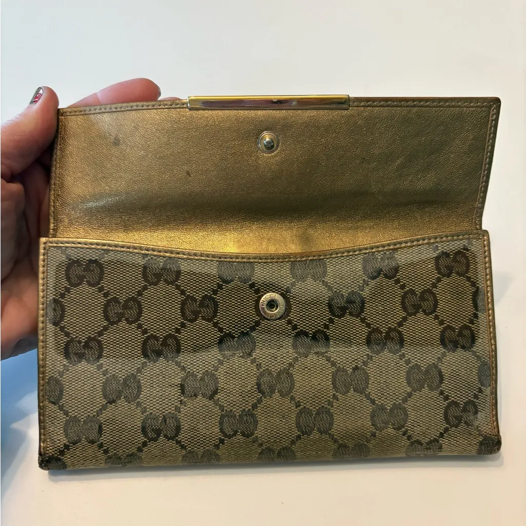 Gucci GG long Brown Monogram Canvas Wallet‎ - Image 11
