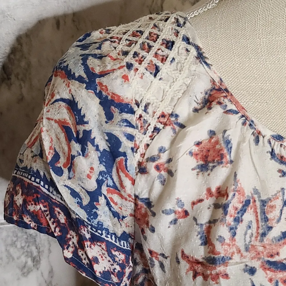 Lucky Brand border blouse size small - Image 3