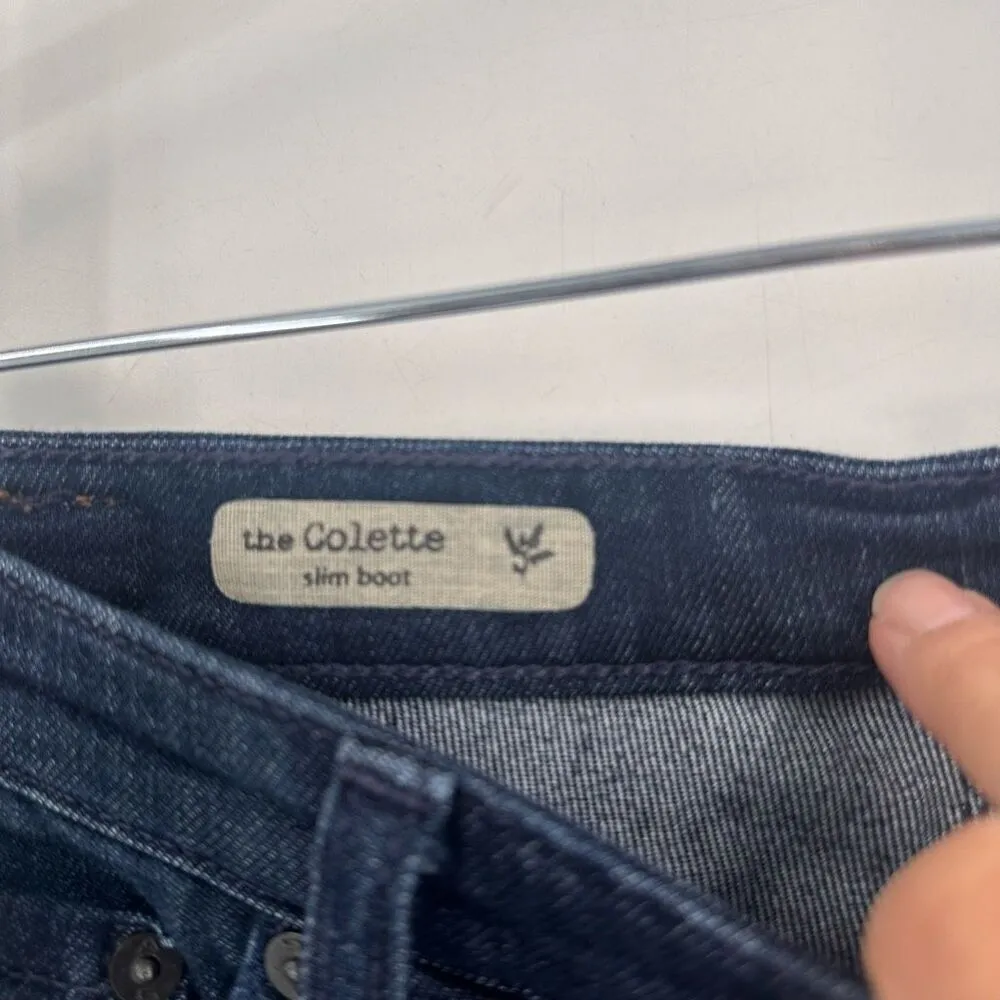 Ag Adriano Goldshmied Women's The Colette Slim‎ Bootcut Jeans Blue Size 29R - Image 3